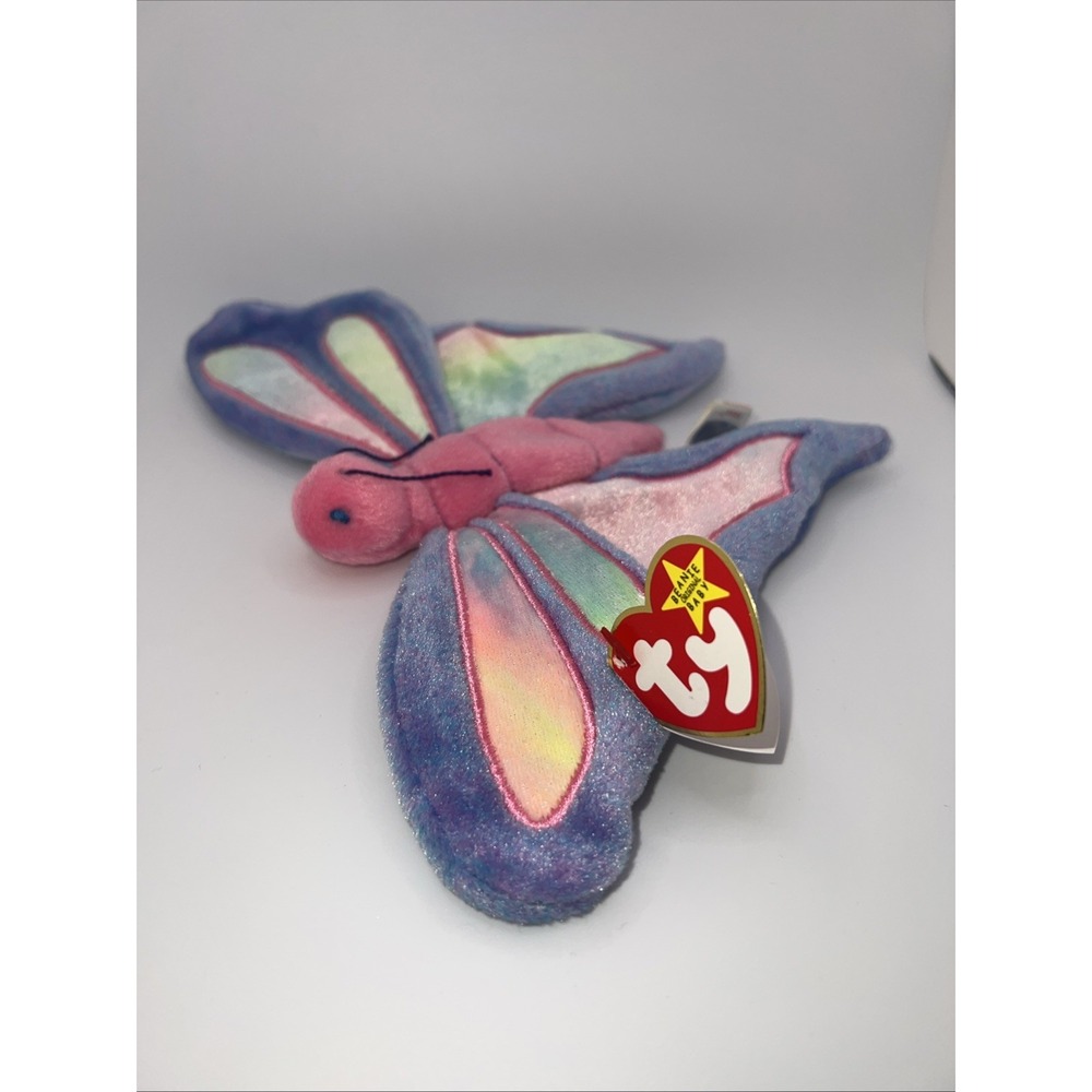Ty Beanie Baby Flitter the Butterfly  DOB June 2, 1999